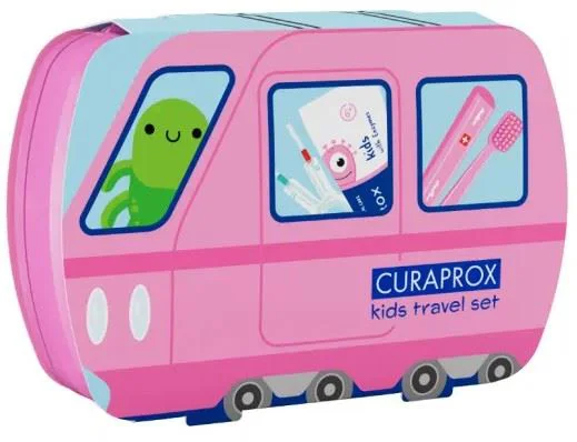 Набор для путешествий по уходу за полостью рта для детей Curaprox Розовый foto