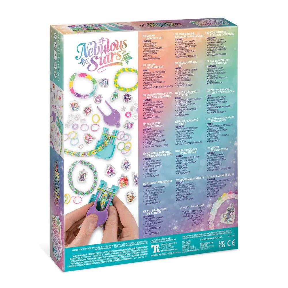 Set creatie bratari Nebulous Stars Rainbow Loom Charm Bracelet Set foto