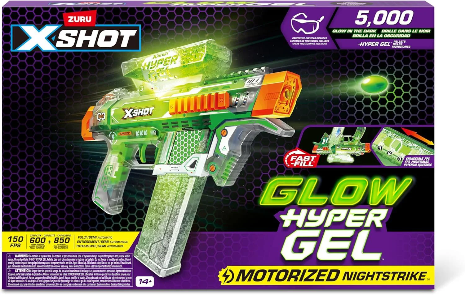 Бластер X-Shot Glow Hyper Gel foto