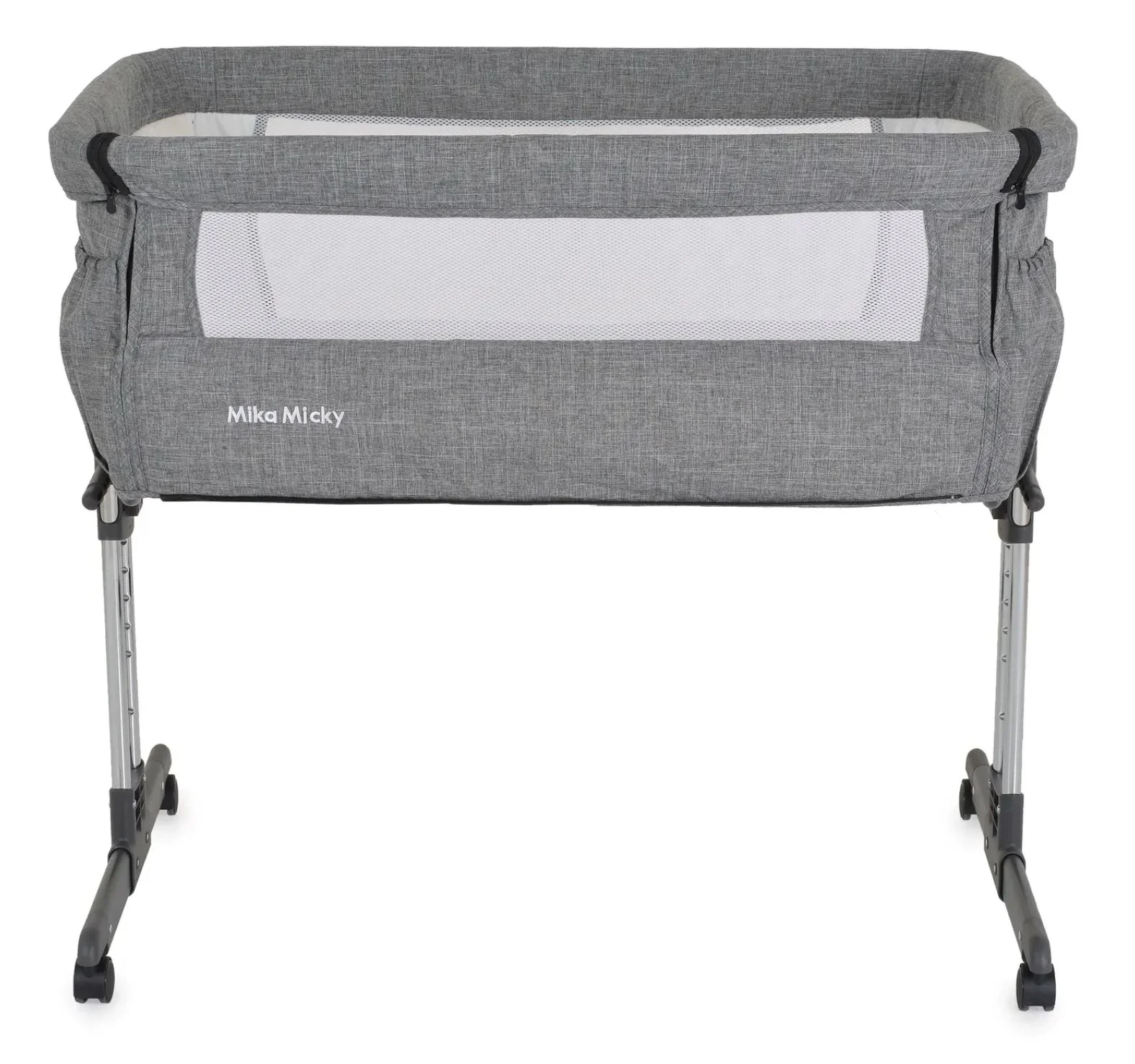 Детская приставная кроватка Moni Mika Co-Sleeper Серая foto