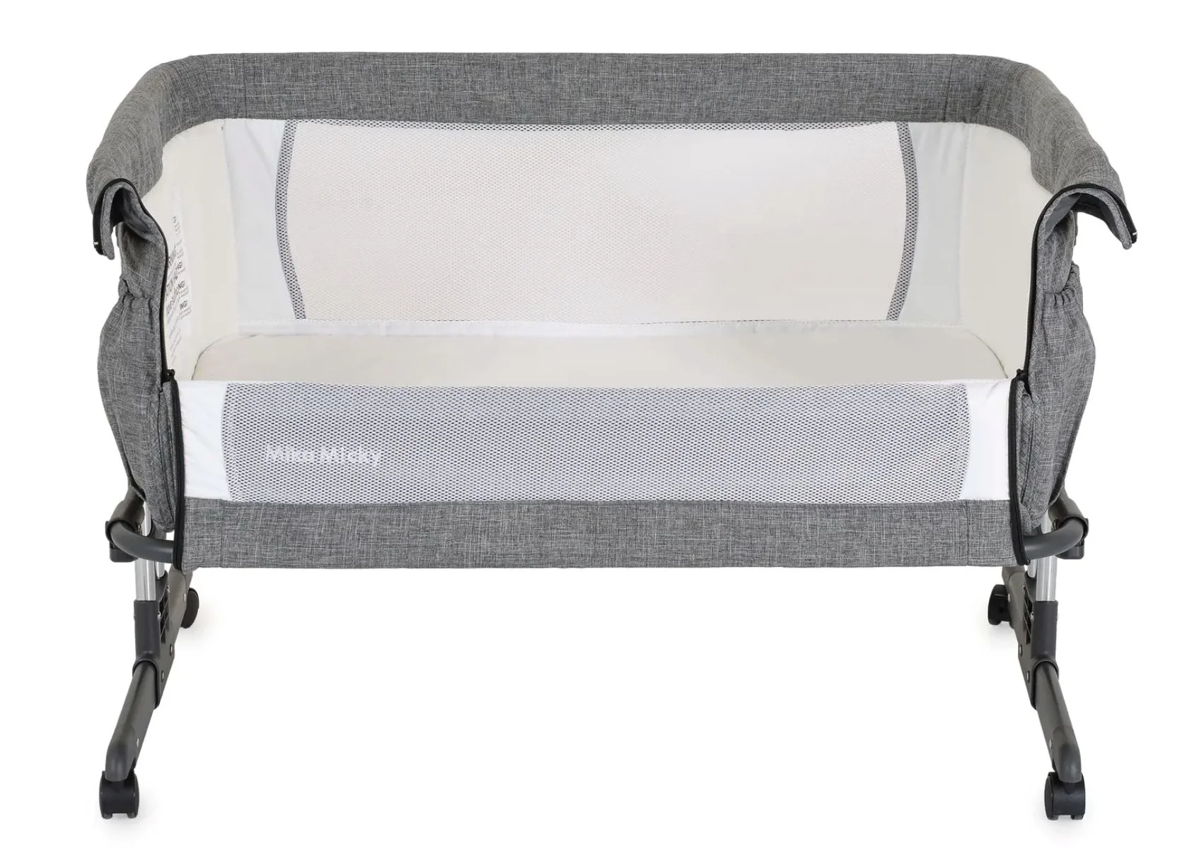 Детская приставная кроватка Moni Mika Co-Sleeper Серая foto