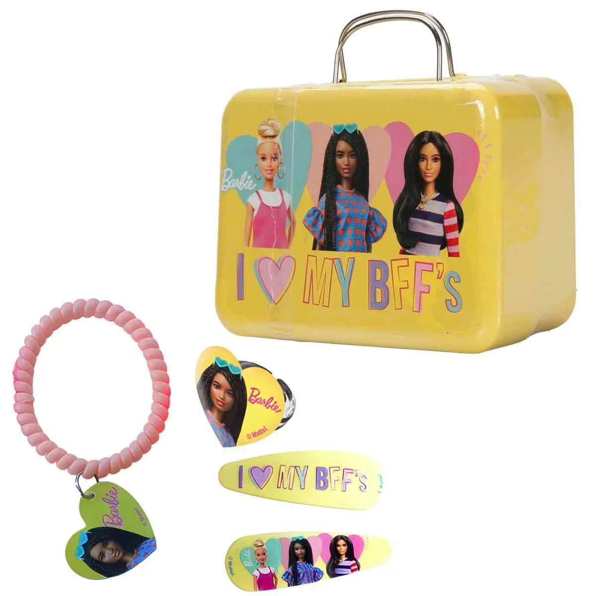 Set geanta Barbie cu inel, bratara, accesorii de par foto