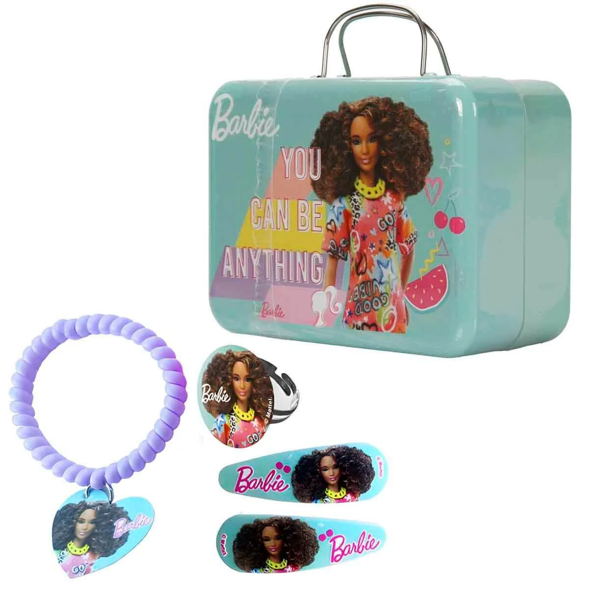 Set geanta Barbie cu inel, bratara, accesorii de par foto