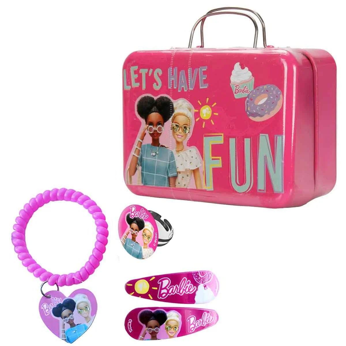 Set geanta Barbie cu inel, bratara, accesorii de par foto