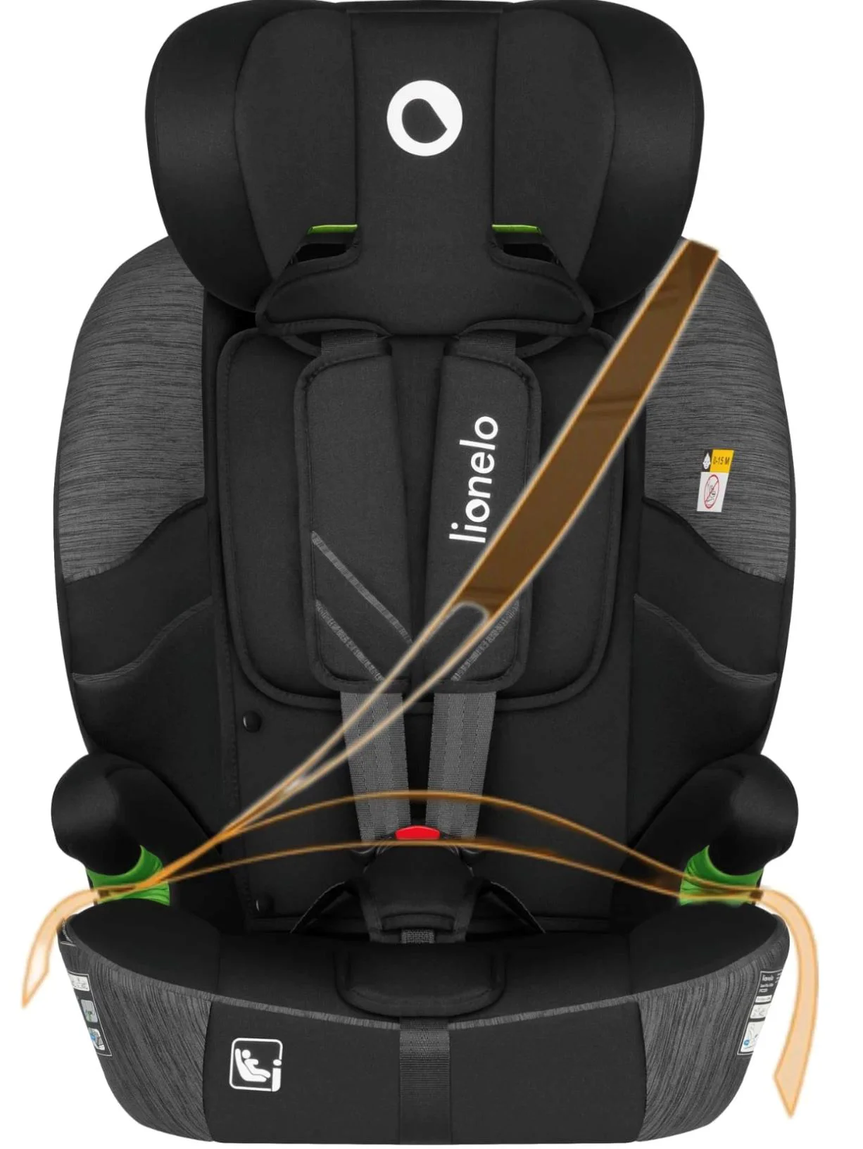 Scaun auto Lionelo Isofix Levi Fix, 9-36 kg, Gri foto