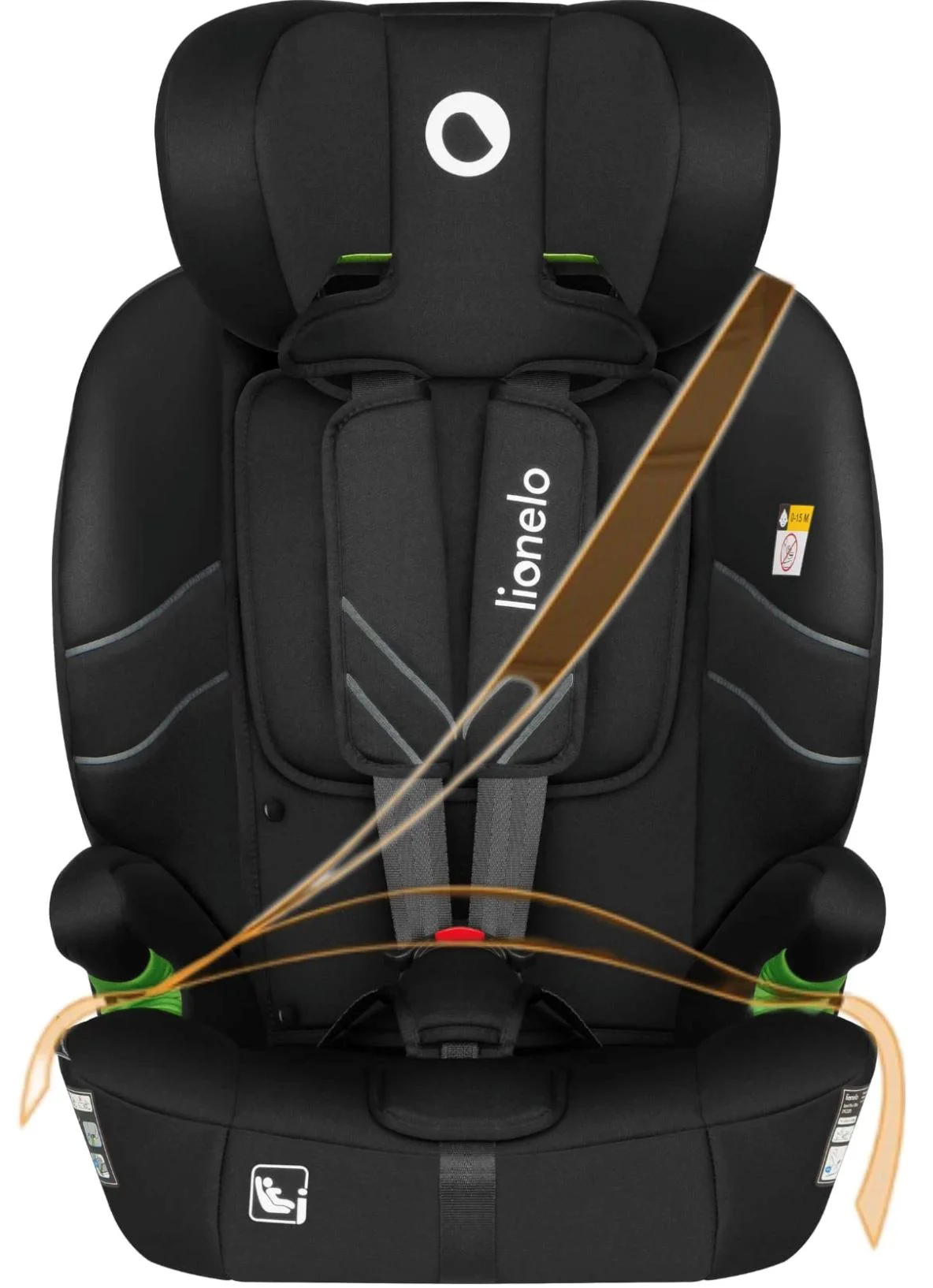 Автокресло Lionelo Isofix Levi Fix, 9-36 кг, Черное foto