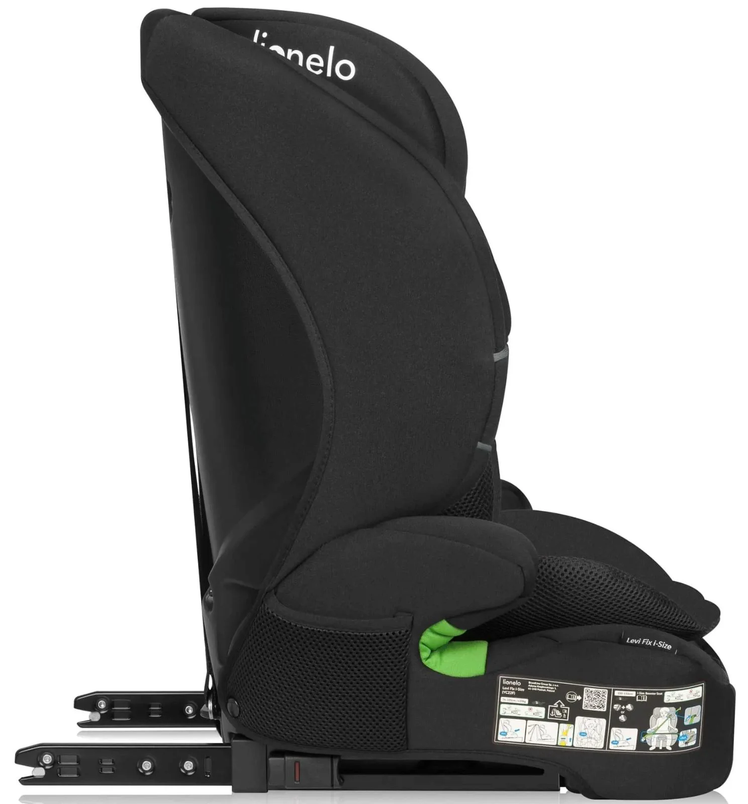 Автокресло Lionelo Isofix Levi Fix, 9-36 кг, Черное foto