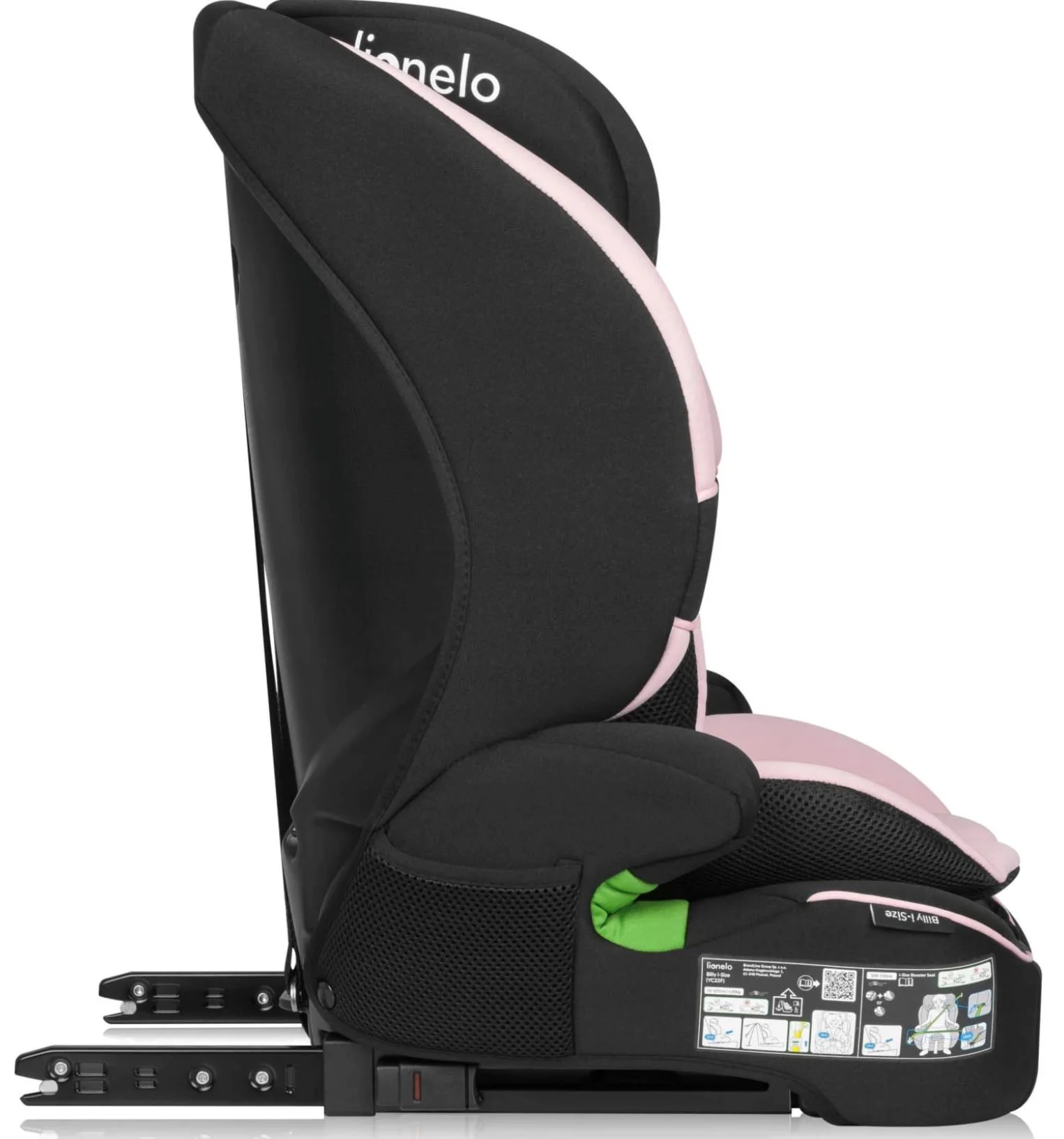 Scaun auto Lionelo Isofix Billy, 9-36 kg, Roz foto