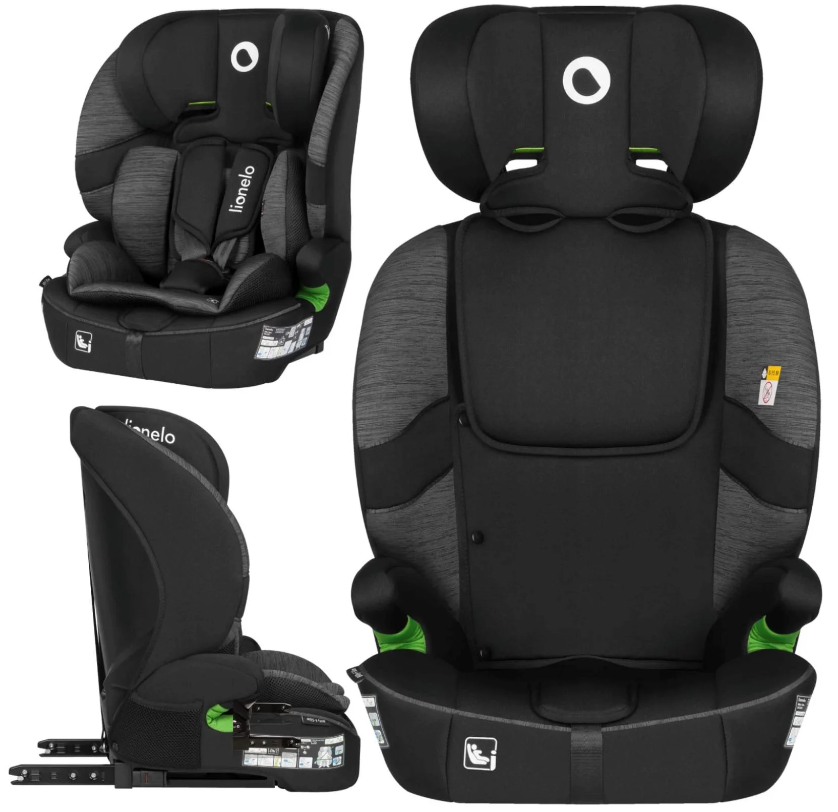 Scaun auto Lionelo Isofix Billy, 9-36 kg, Gri foto
