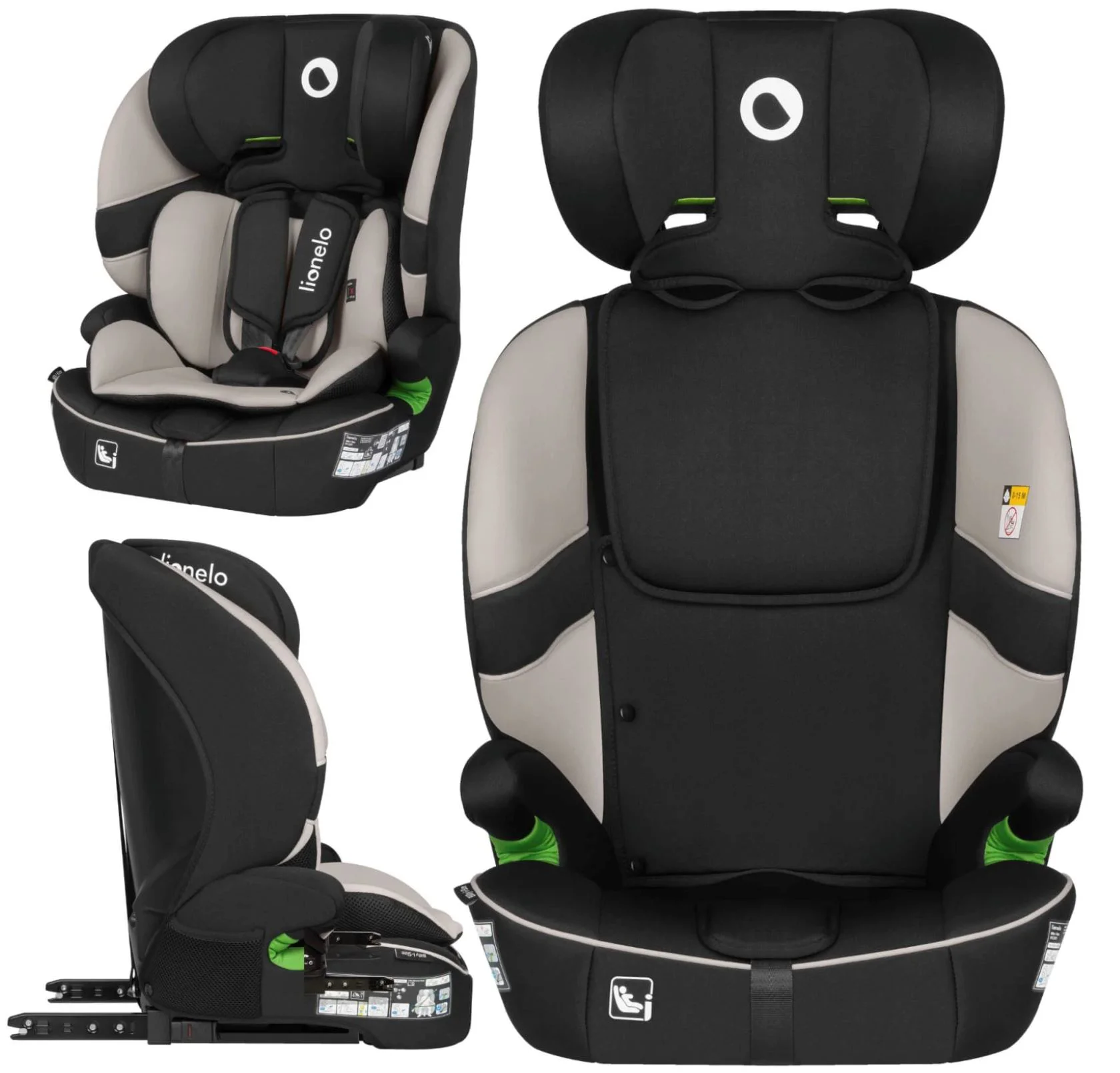 Scaun auto Lionelo Isofix Billy, 9-36 kg, Bej foto