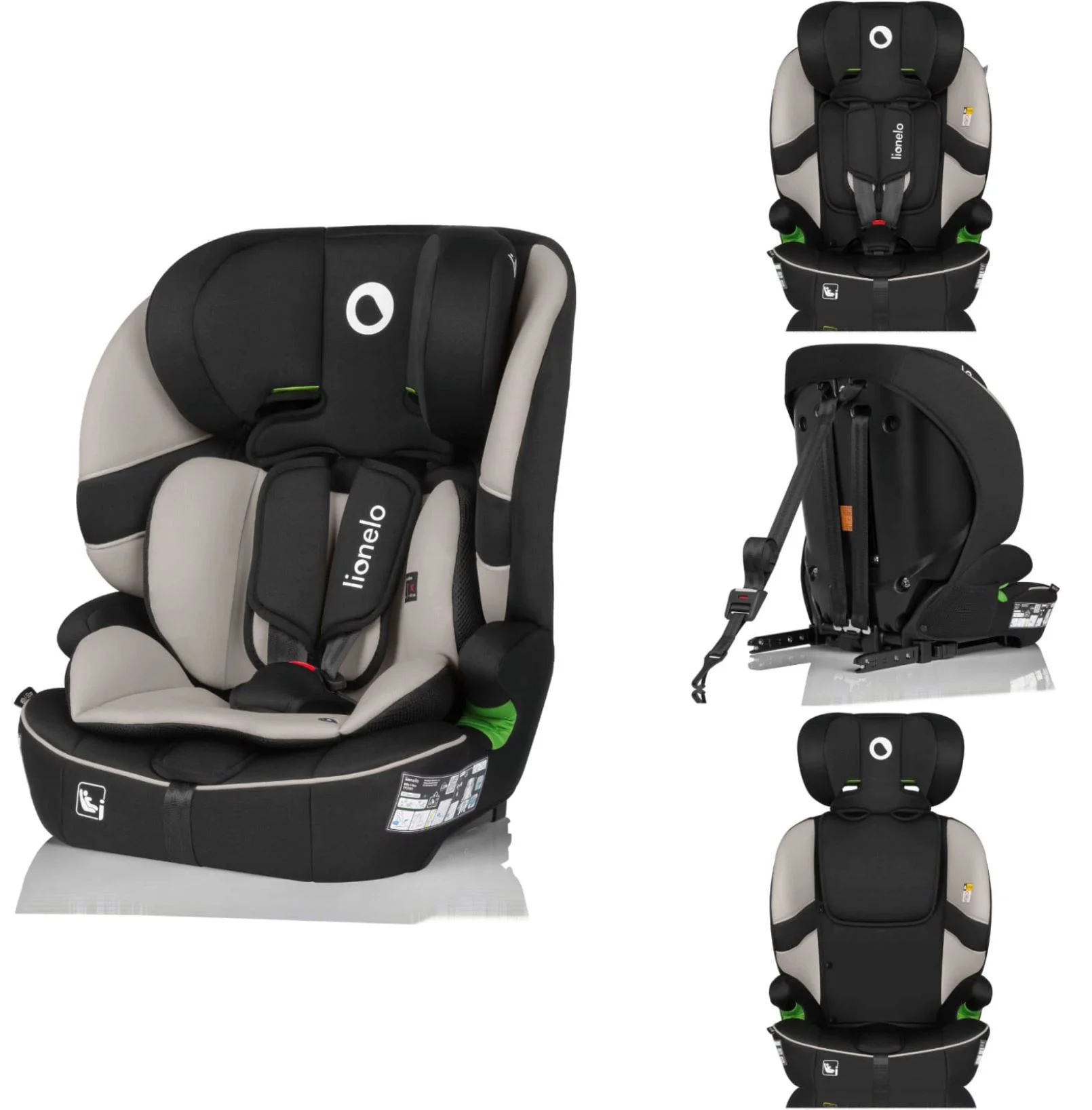 Scaun auto Lionelo Isofix Billy, 9-36 kg, Bej foto