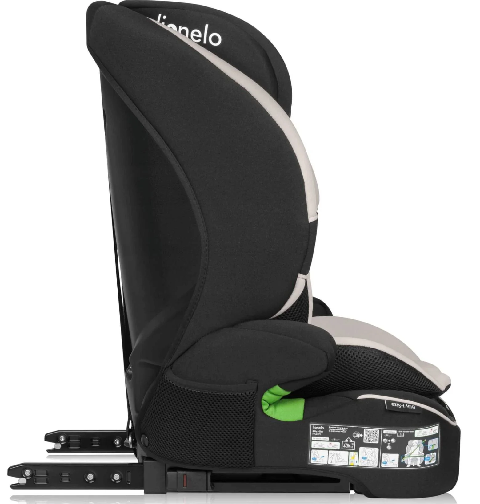 Scaun auto Lionelo Isofix Billy, 9-36 kg, Bej foto