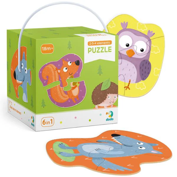 Puzzle 6 in 1 Dodo Animale de padure foto