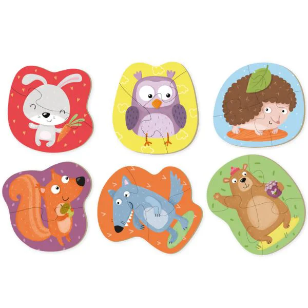 Puzzle 6 in 1 Dodo Animale de padure foto