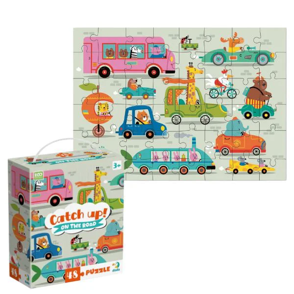 Puzzle Dodo "Prinde-ma! Pe drum", 48 el. foto