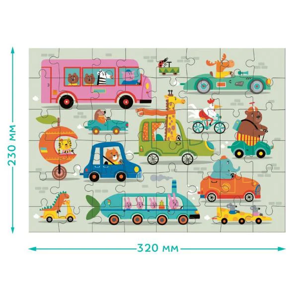 Puzzle Dodo "Prinde-ma! Pe drum", 48 el. foto