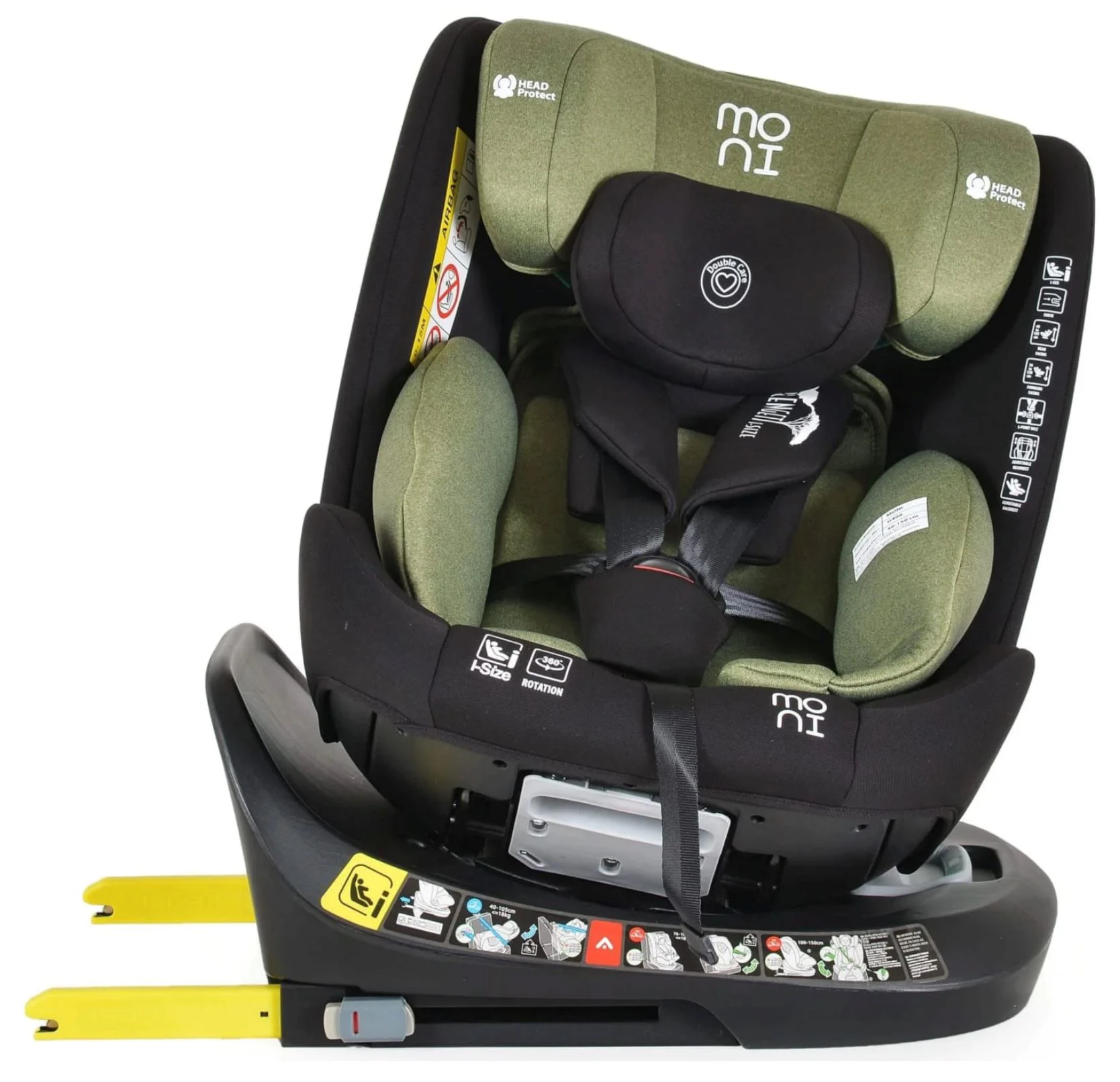 Автокресло Moni Isofix 360 Serengeti Sky, 0-36 кг, Зеленое foto