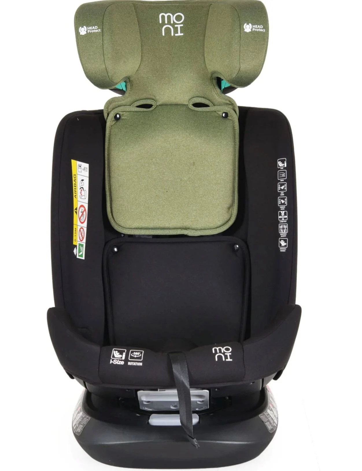 Автокресло Moni Isofix 360 Serengeti Sky, 0-36 кг, Зеленое foto