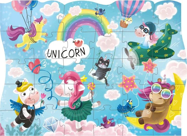 Puzzle Dodo Fantasy Aventura unicornilor, 30 el. foto