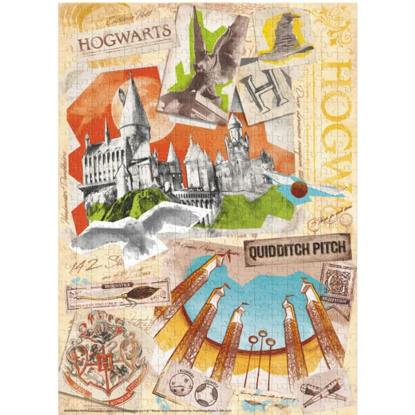 Puzzle Dodo Harry Potter "Scoala Hogwarts si terenul de Quidditch", 450 el. foto