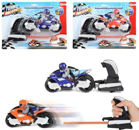 Motocicleta cu inertie cu pilot Toi-Toys, in as. foto