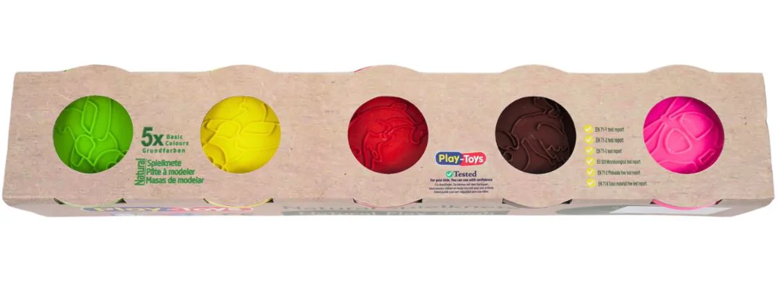 Набор пластилина в тубах Play Toys Natural, 500 г foto
