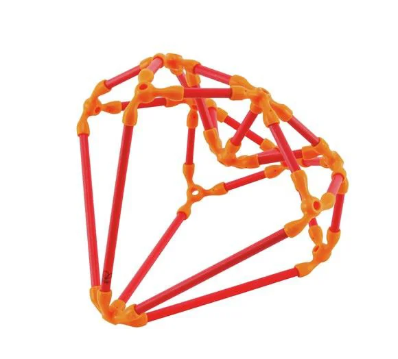 Set de constructie din bambus Hape Flexistix foto