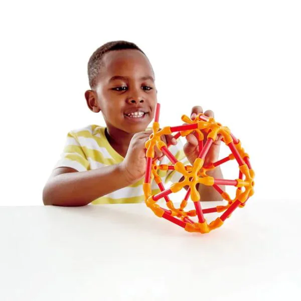 Set de constructie din bambus Hape Flexistix foto