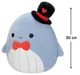 Jucarie de plus Squishmallows Balena albastra Samir, 30 cm foto