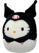 Jucarie de plus Squishmallows Hello Kitty in costum Kuromi, 20 cm foto