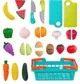Set de joaca Battat Cos de legume cu fructe pe lipici foto