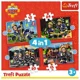 Puzzle Trefl 4 in 1 The Adventures of Fireman Sam foto
