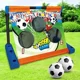 Set de joaca Essa Toys Poarta de fotbal cu 3 tinte pentru antrenament, minge si pompa de umflat foto