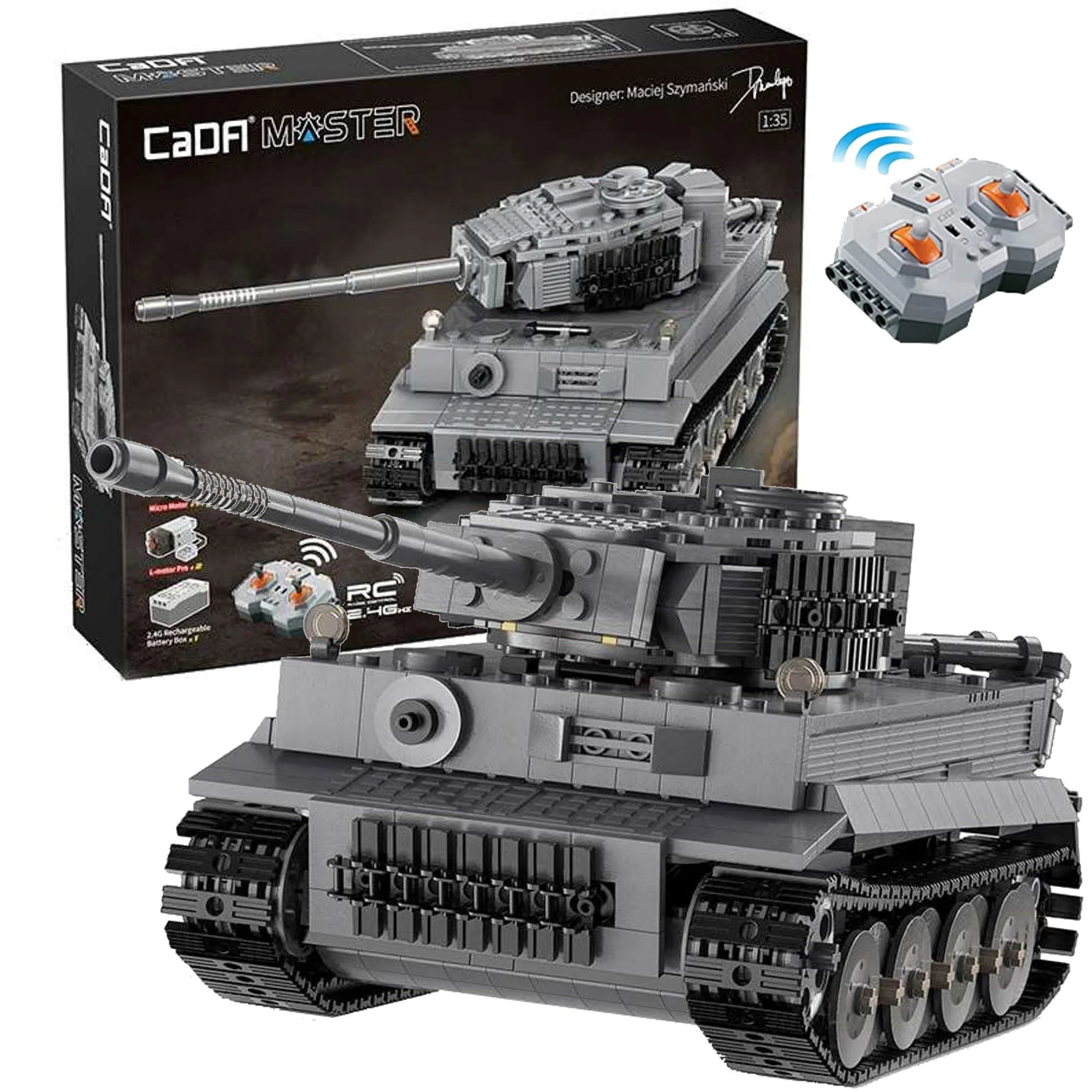 Constructor cu telecomanda CaDa Tiger Tank, 925 el. foto