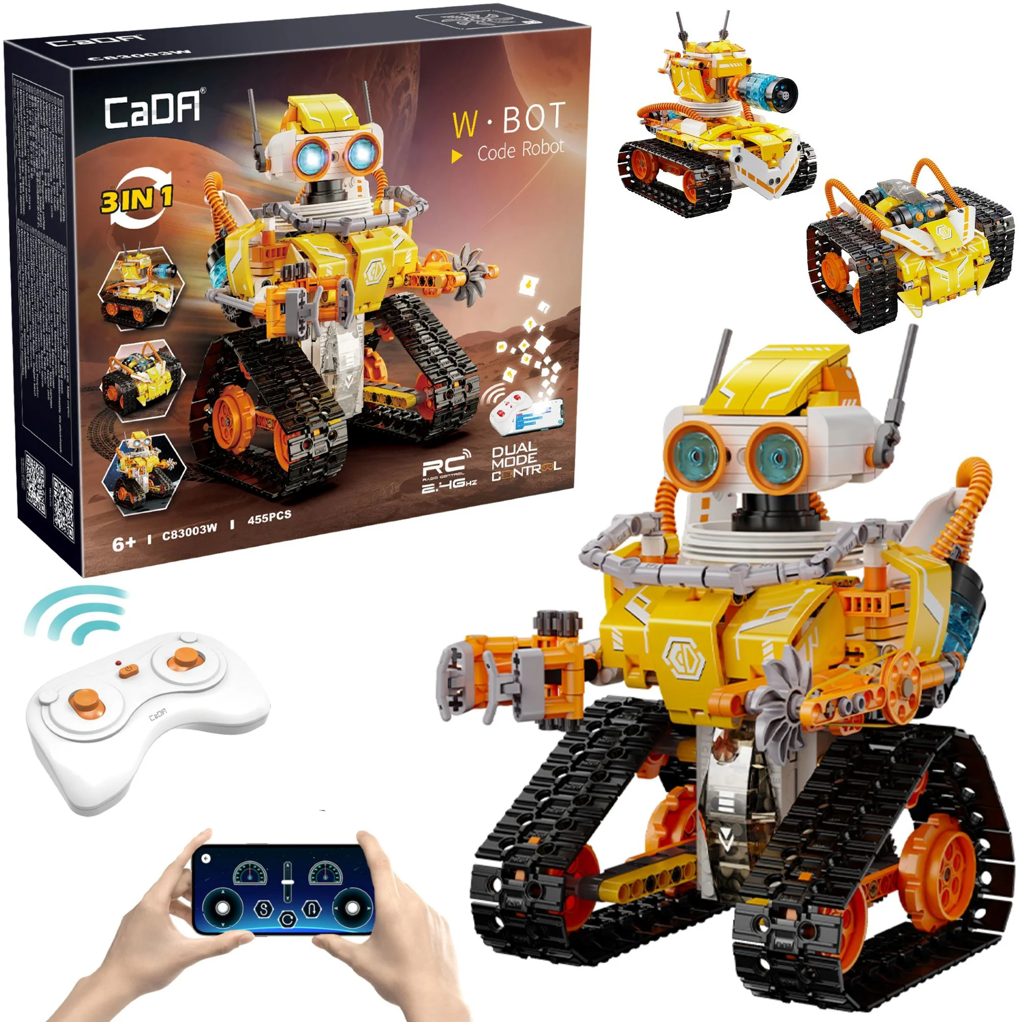 Constructor cu telecomanda CaDa W-Bot, 455 el. foto