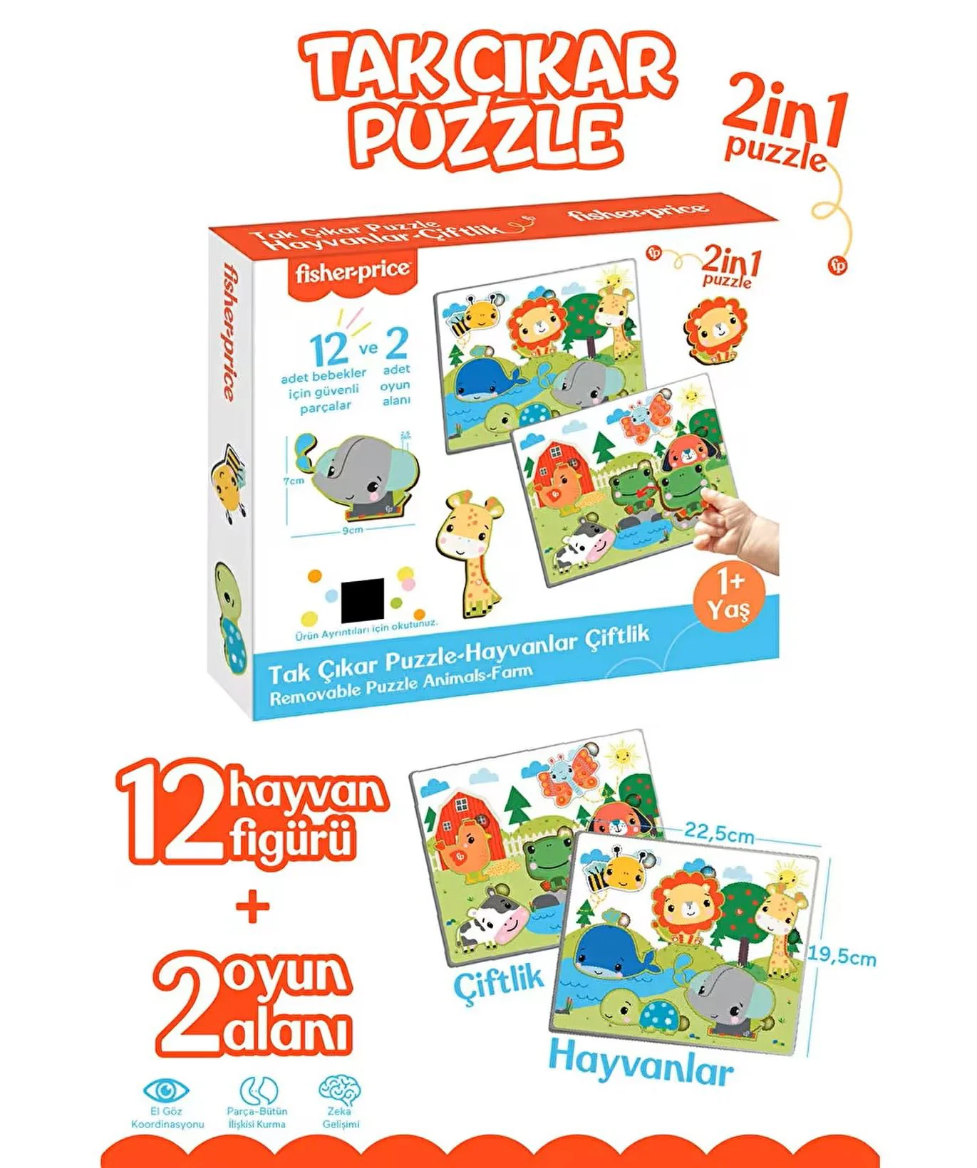 Обучающий пазл Fisher-Price Ферма foto