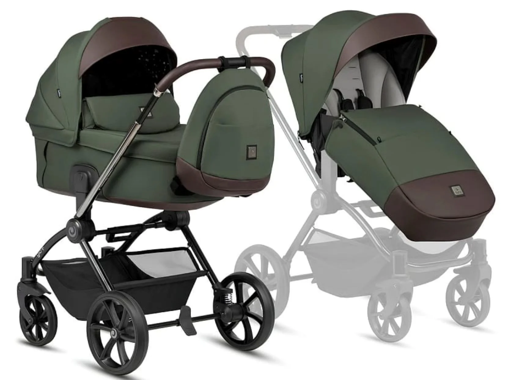 Carucior 2 in 1 Tutis Gio Plus Muschino Olive foto