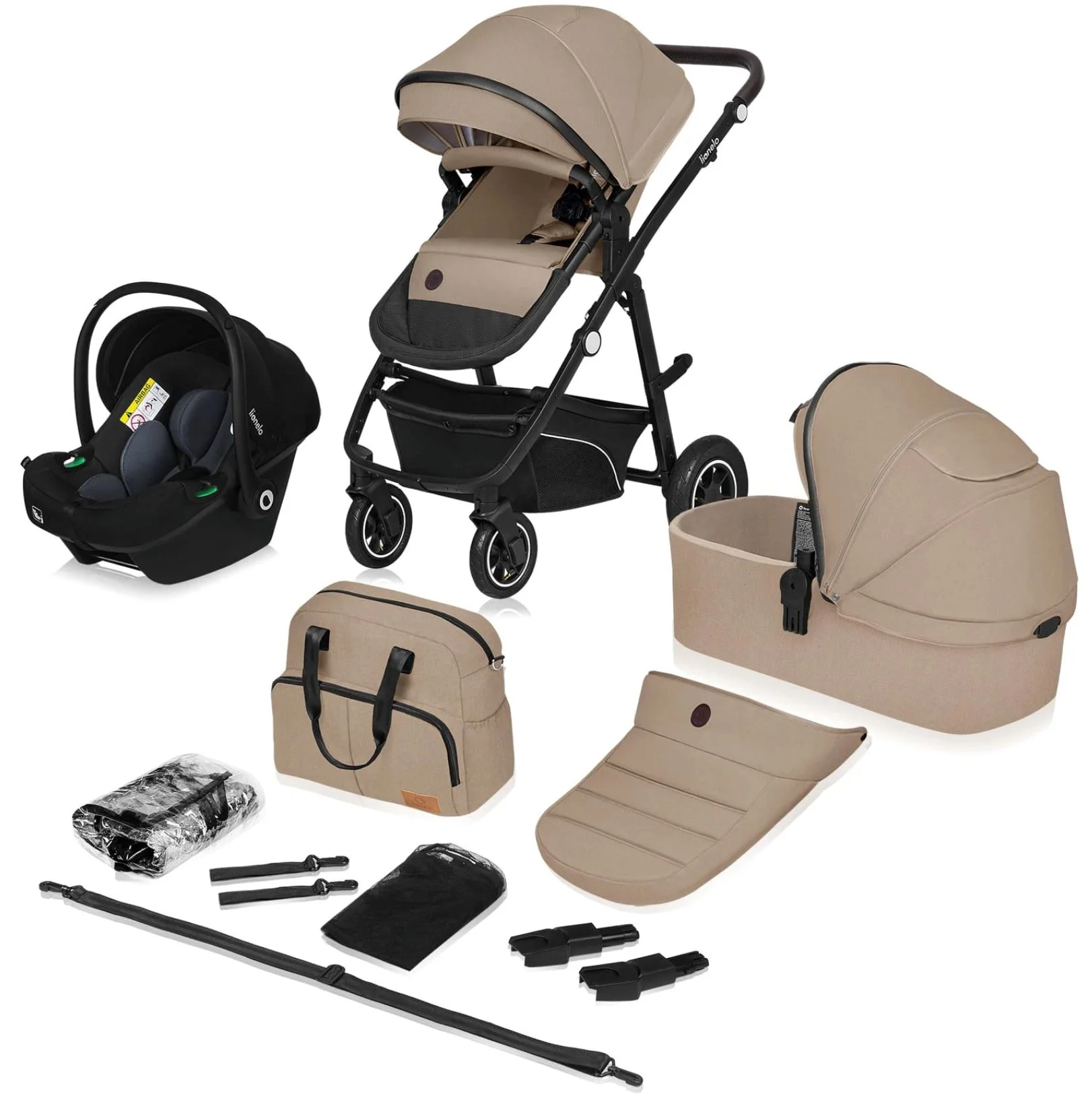 Carucior 3 in 1 Lionelo Bianka Bej foto