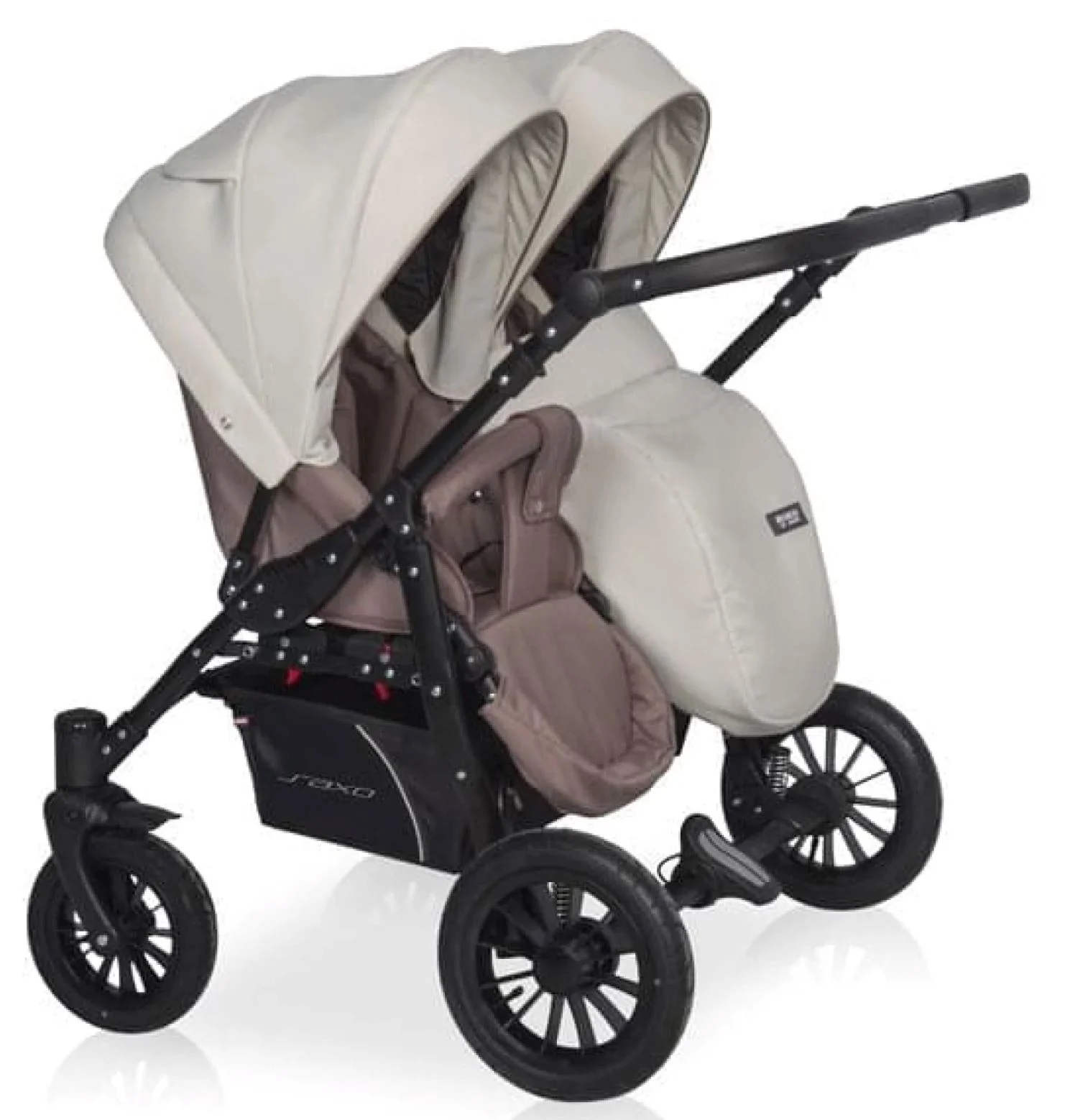 Carucior pentru gemeni 2 in 1 Riko Basic Saxo 03 Latte foto