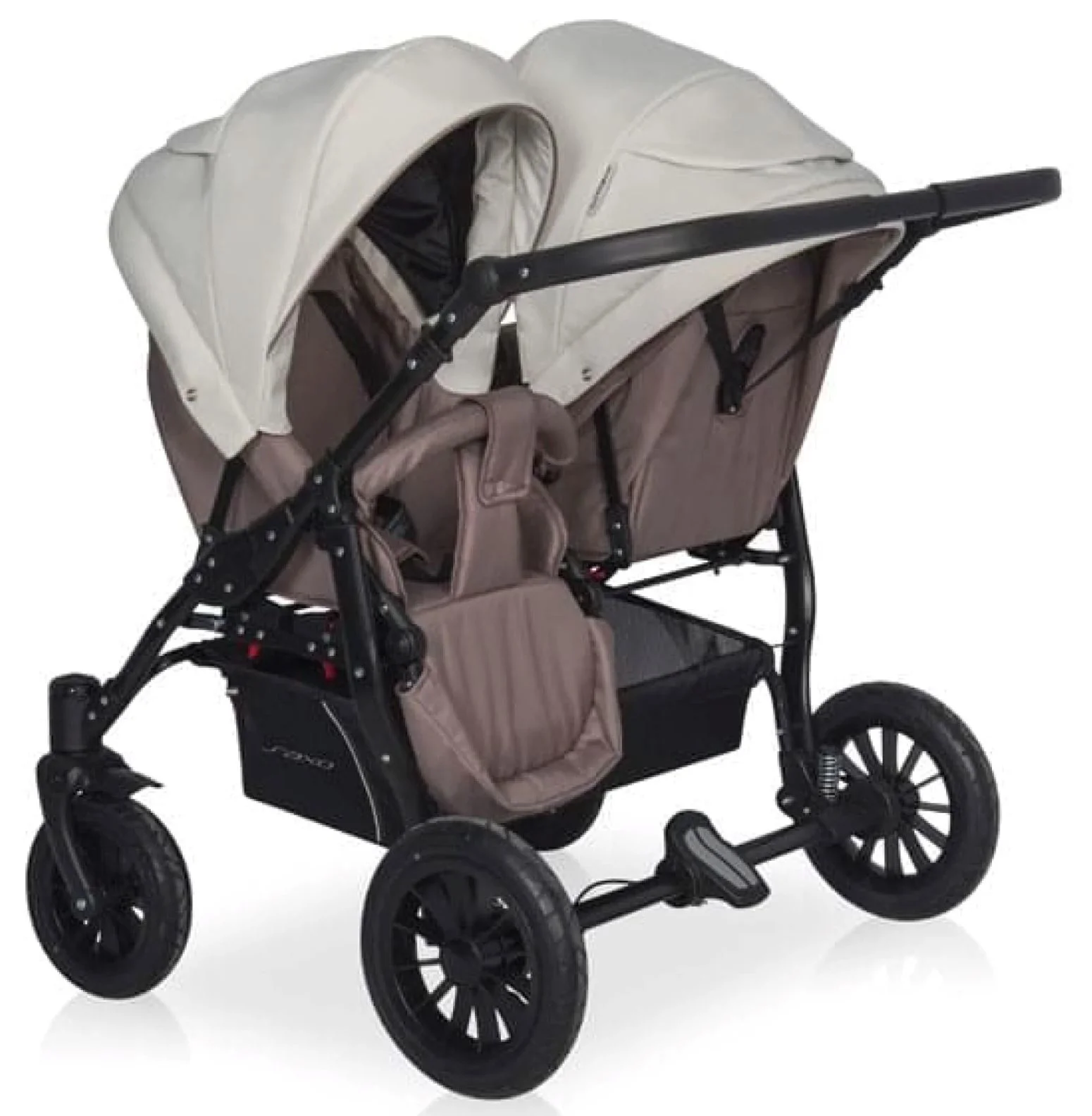Carucior pentru gemeni 2 in 1 Riko Basic Saxo 03 Latte foto