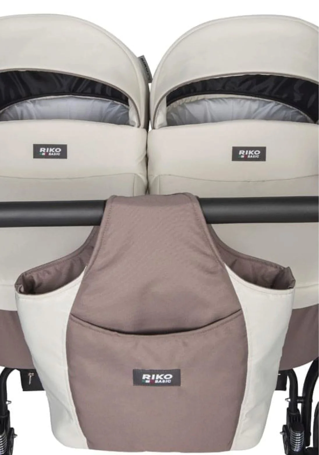 Carucior pentru gemeni 2 in 1 Riko Basic Saxo 03 Latte foto