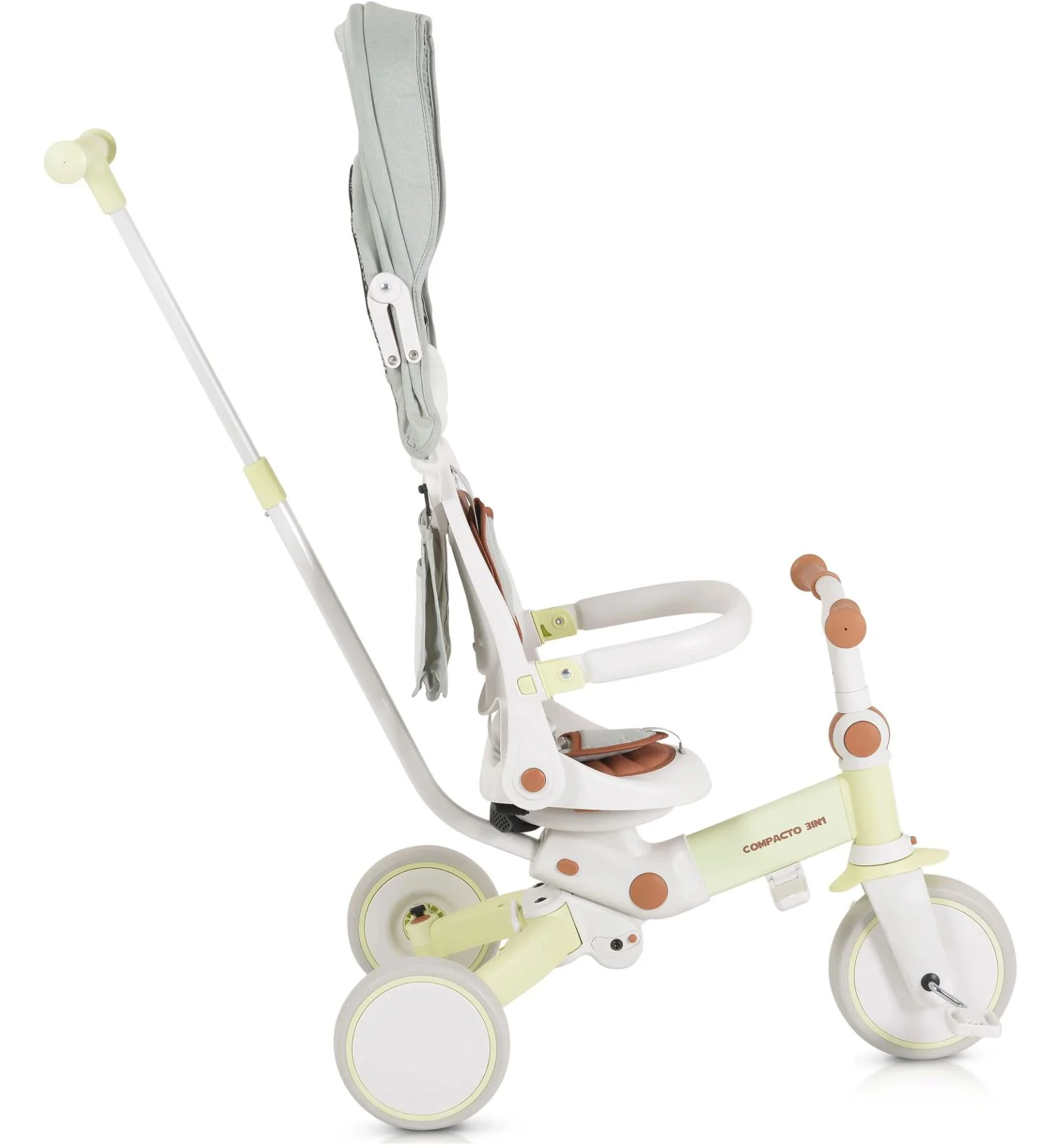 Tricicleta 3 in 1 pentru copii Moni Compacto Verde foto