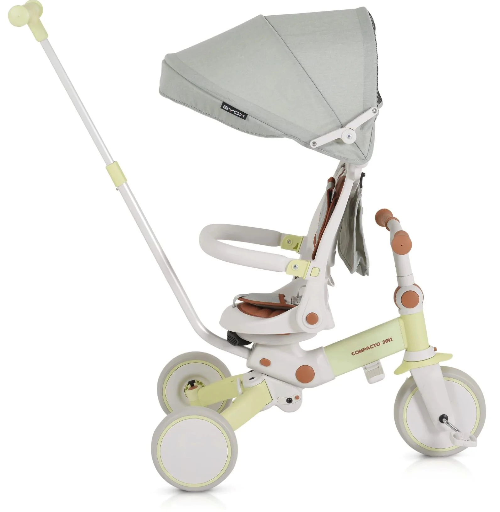 Tricicleta 3 in 1 pentru copii Moni Compacto Verde foto