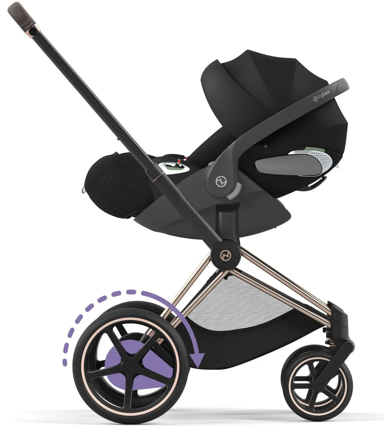 Cadru pentru carucior Cybex e-Priam RBA Rosegold foto