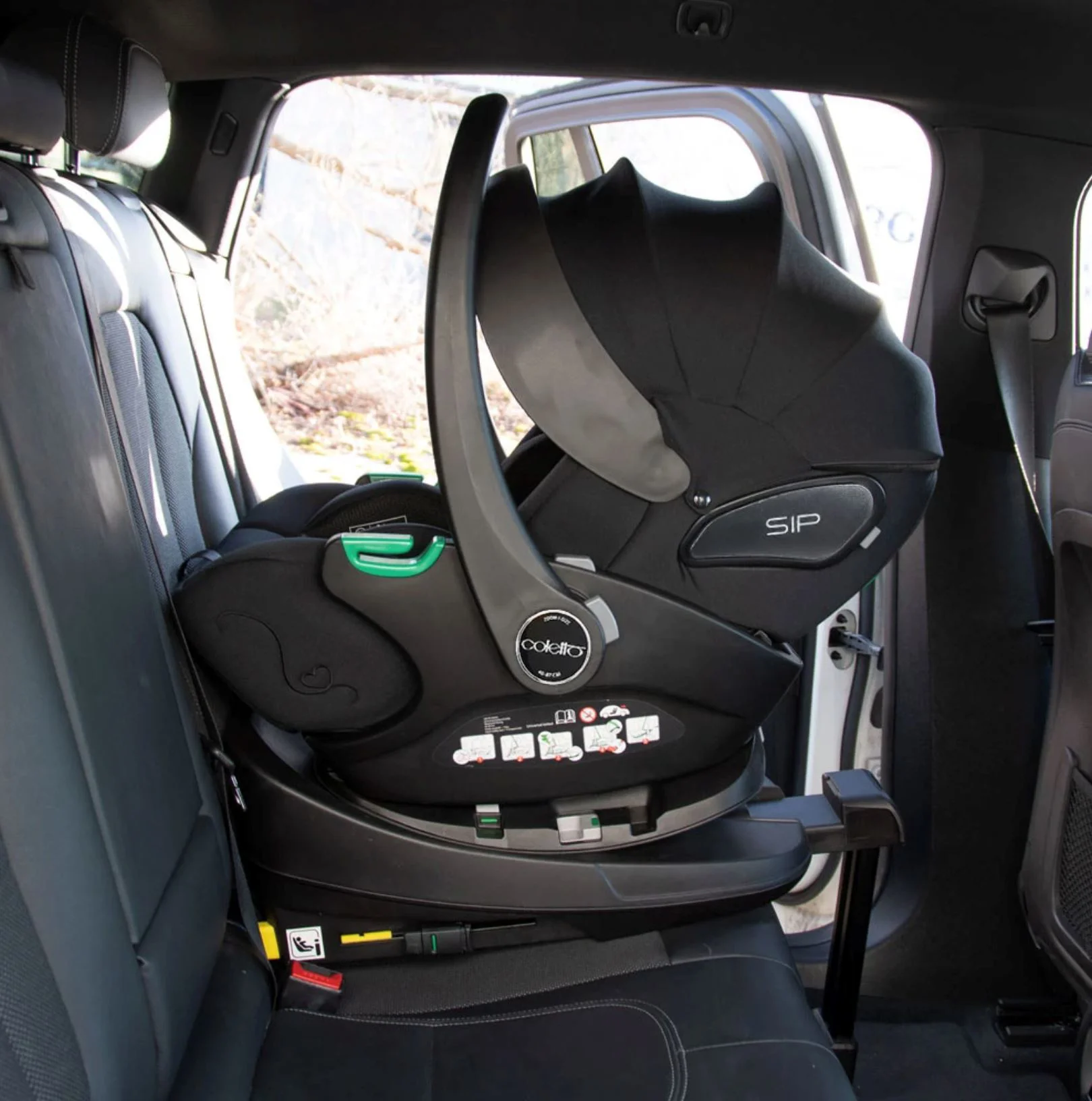 Scoica auto Coletto Isofix Zoom, 0-13 kg, Negru foto