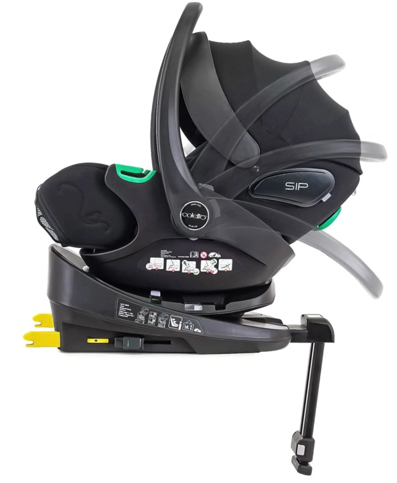 Scoica auto Coletto Isofix Zoom, 0-13 kg, Negru foto