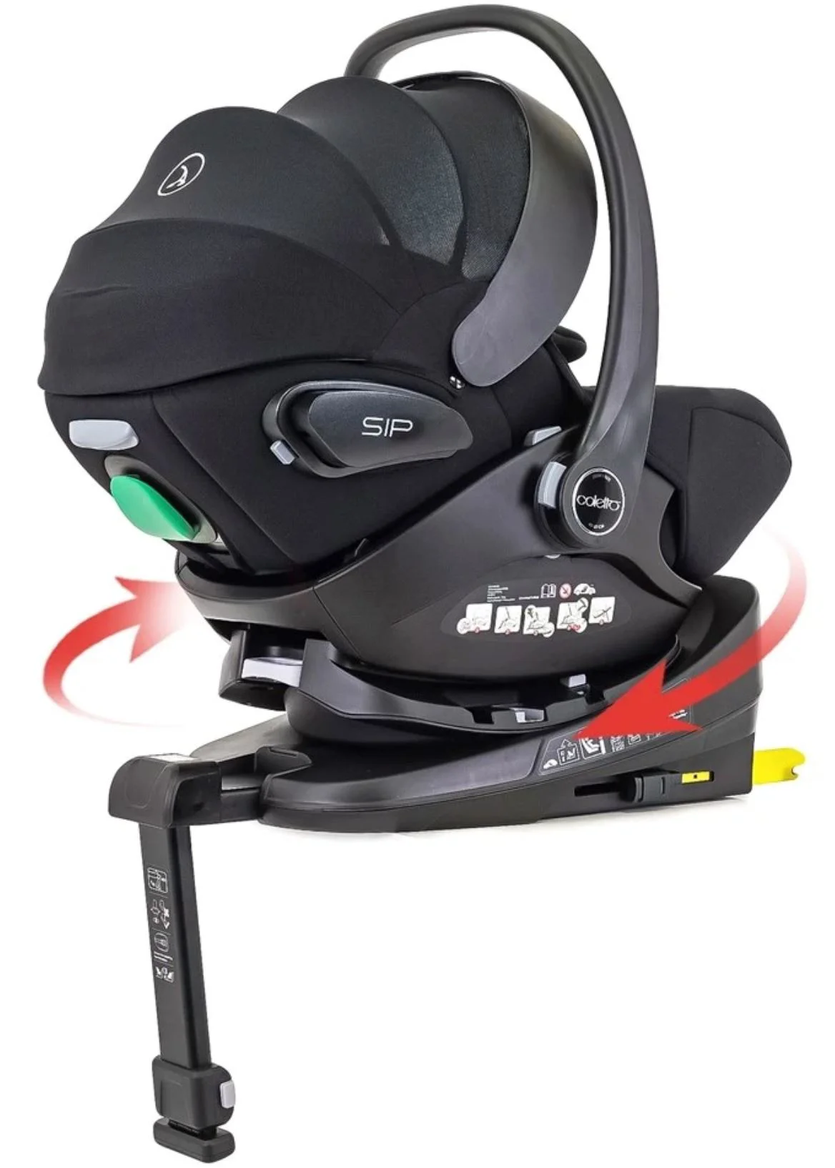 Scoica auto Coletto Isofix Zoom, 0-13 kg, Negru foto