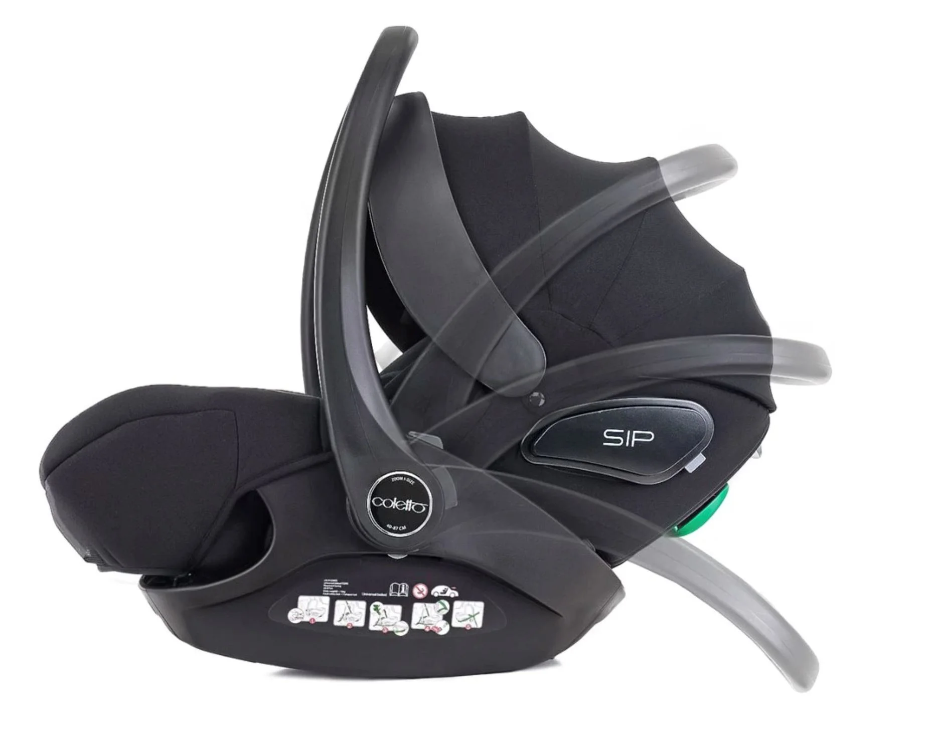 Scoica auto Coletto Zoom, 0-13 kg, Negru foto