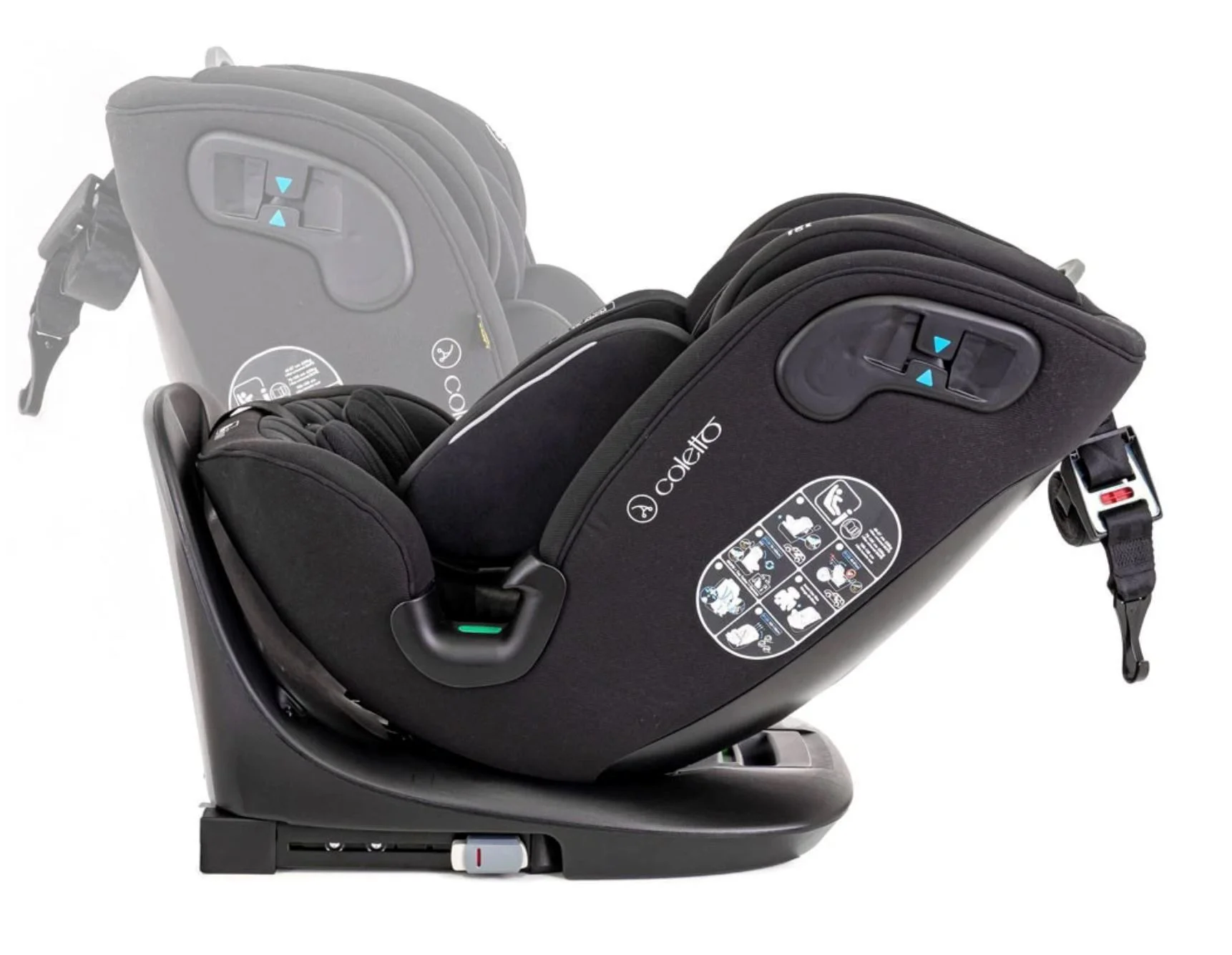 Scaun auto rotativ Coletto Ivo, 0-36 kg, Negru foto