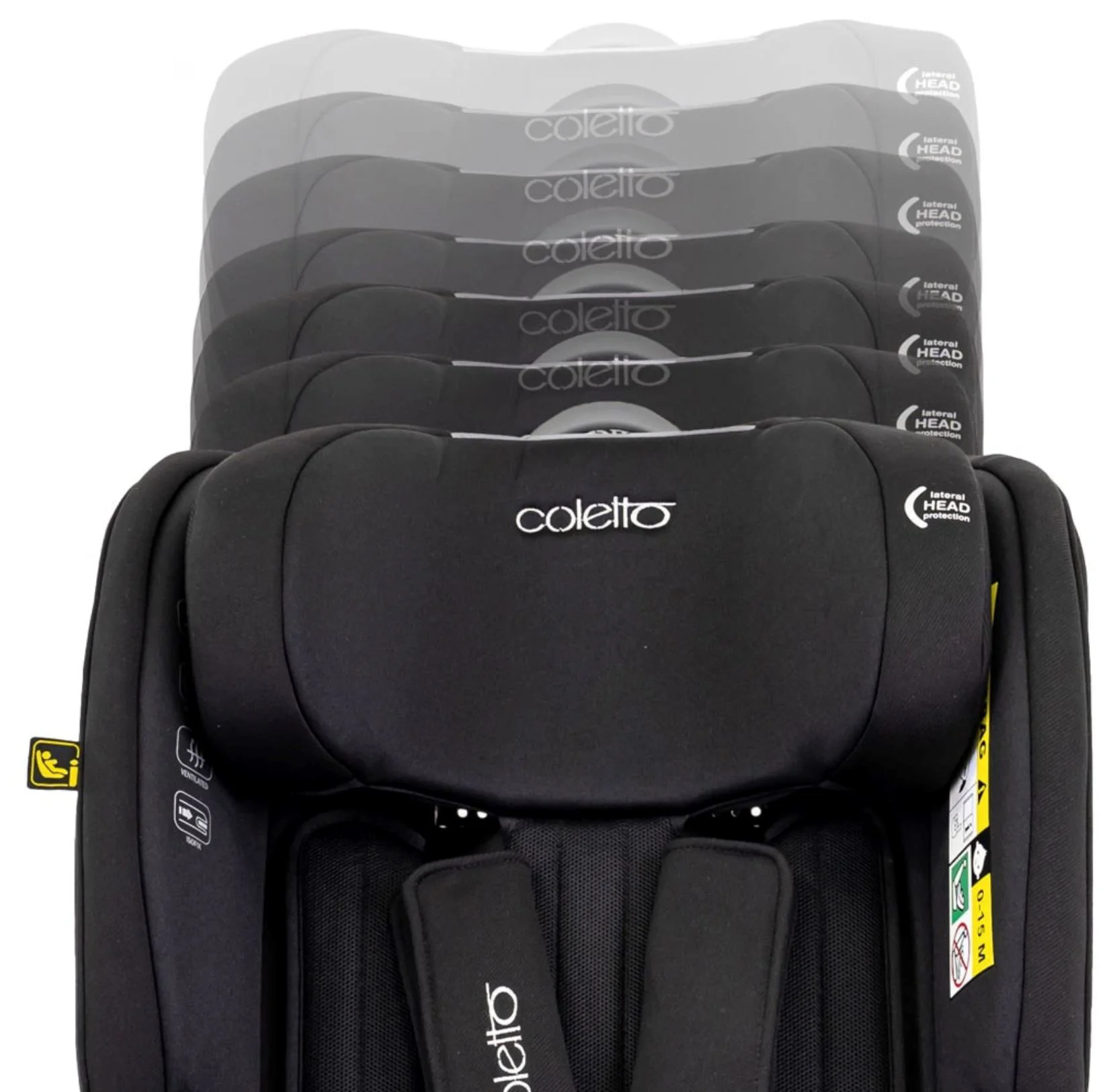 Scaun auto rotativ Coletto Ivo, 0-36 kg, Negru foto